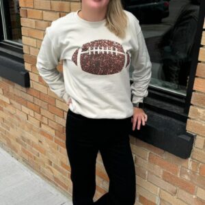 Lexi Faux Sequin Football Sweatshirt