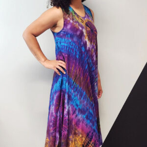 Tie Dye Sleeveless Long Dress