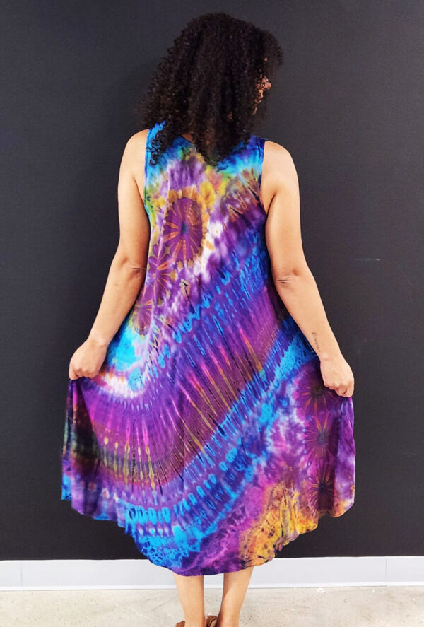 Tie Dye Sleeveless Long Dress