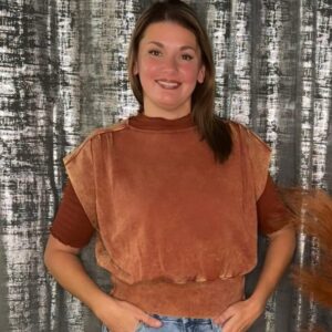 Dixie Dolman Sleeve Top W/ Boat Neck