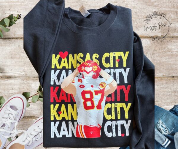 Travis Kelce Heart Hands Lane Seven Crewneck Sweatshirt