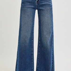 Risen High Rise Wide Front Yoke Detail Jeans