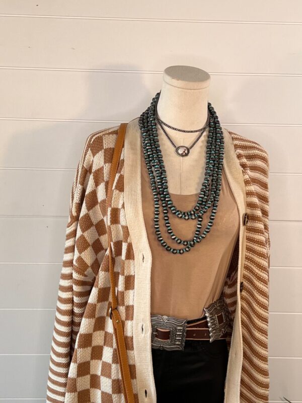 Cozy Country Checker & Stripe Cardigan