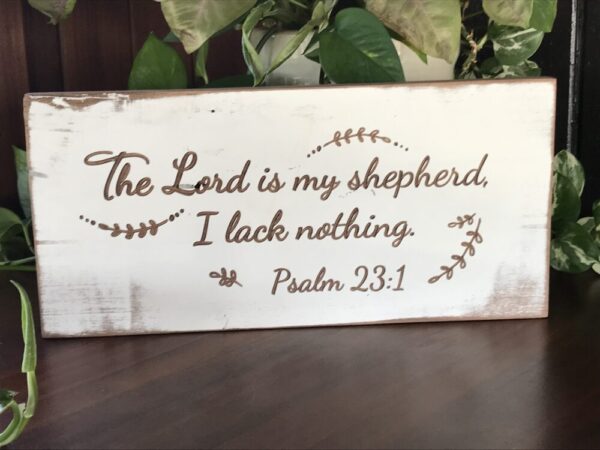 The Lord is my shepherd plaque #1