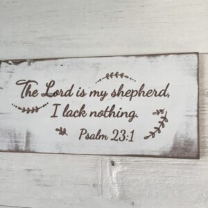 The Lord is my shepherd plaque #1