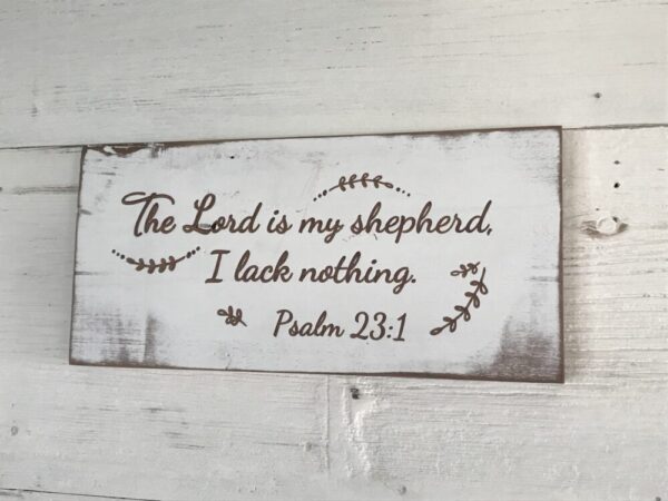 The Lord is my shepherd plaque #1