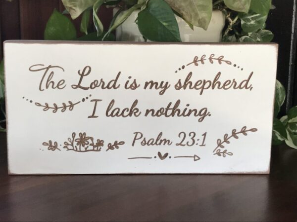 The Lord is my shepherd plaque #2