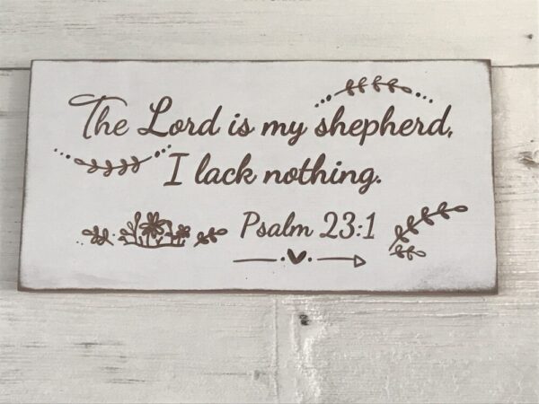 The Lord is my shepherd plaque #2