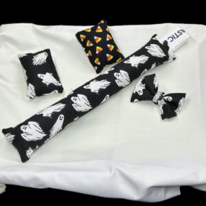 Halloween cat toy and bow set