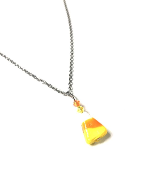 Handmade Candy Corn Pendant Women’s Necklace