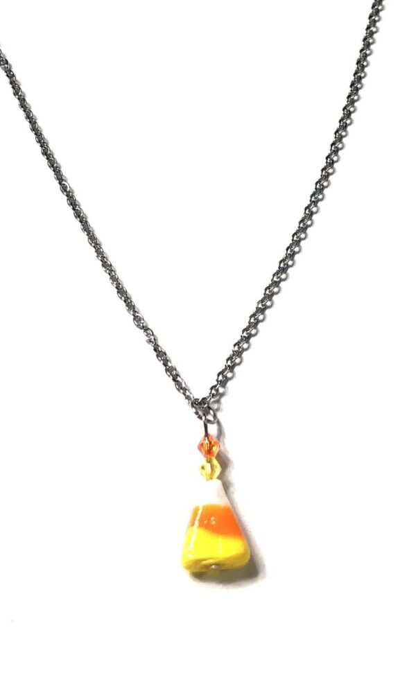 Handmade Candy Corn Pendant Women’s Necklace