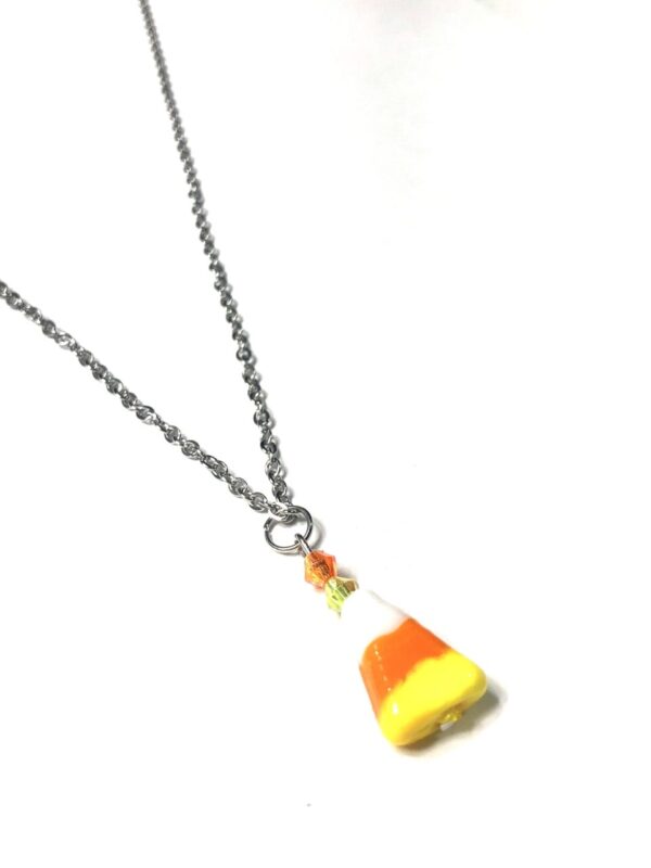 Handmade Candy Corn Pendant Women’s Necklace