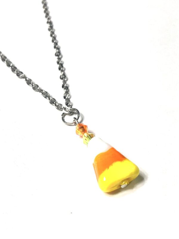 Handmade Candy Corn Pendant Women’s Necklace