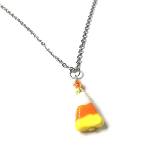 Handmade Candy Corn Pendant Women’s Necklace