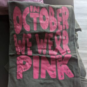 In October We Wear Pink Graphic Tee