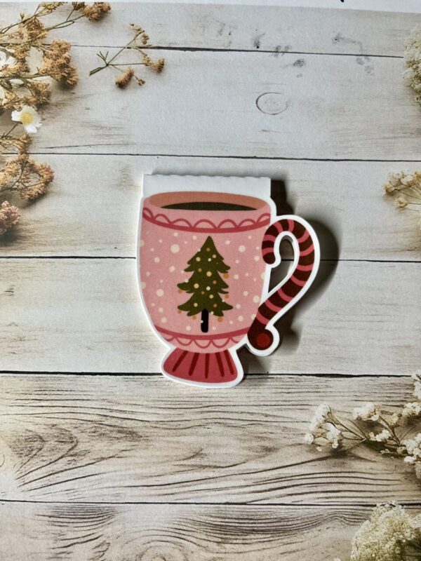 Christmas cup magnetic bookmark