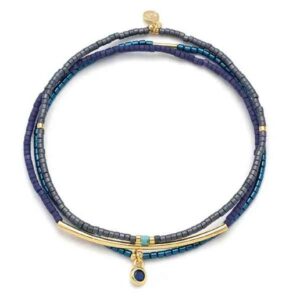 Bracelet – Trio Bead Navy/Gold