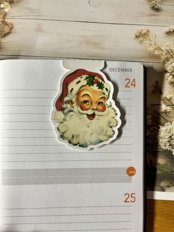 Retro Santa magnetic bookmark