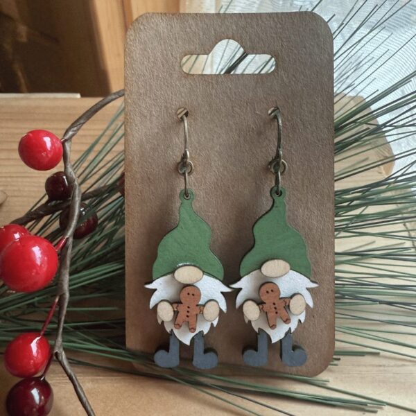 Gnome Gingerbread Earrings