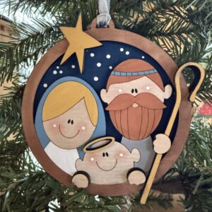 Hand Painted Nativity Ornament