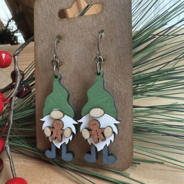 Gnome Gingerbread Earrings