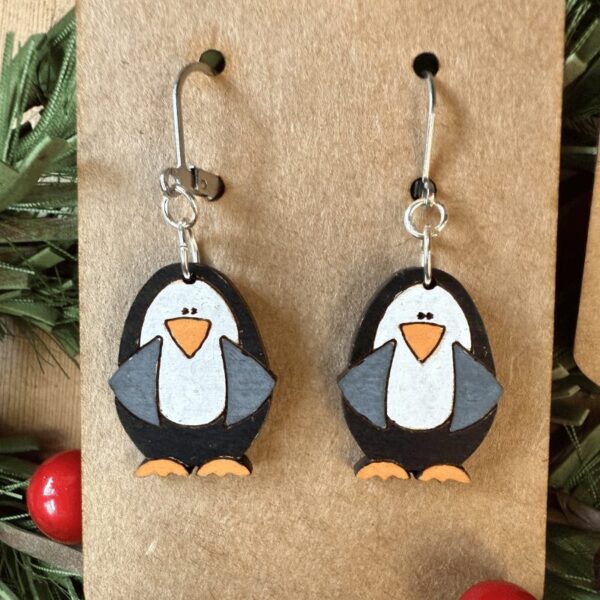 Penguin Dangle & Stud Earrings