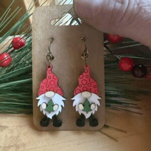 Gnome Christmas Tree Earrings