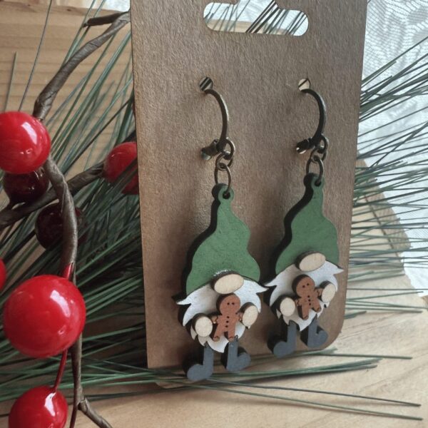 Gnome Gingerbread Earrings