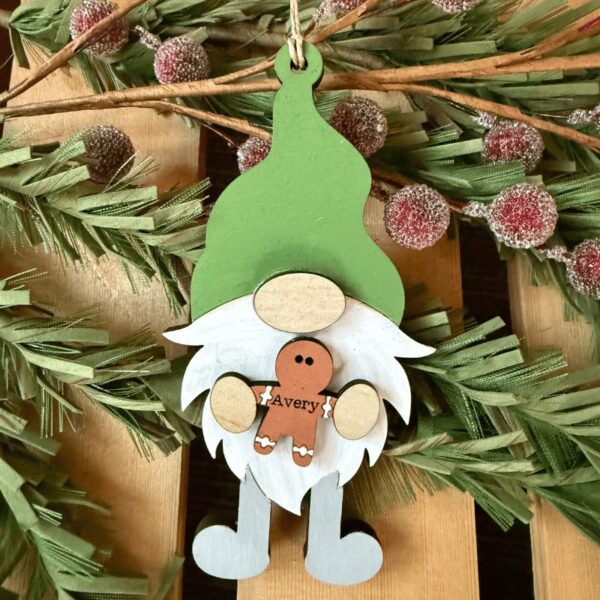 Personalized Gnome Christmas Ornaments