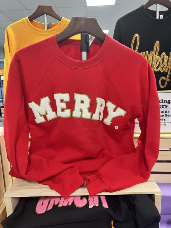 Merry Chenille Patch Sweatshirt