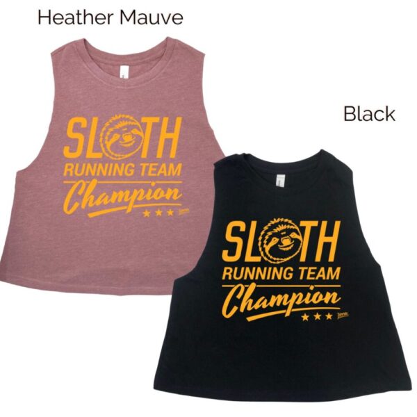 Sloth Running Team Crop Tank