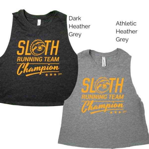 Sloth Running Team Crop Tank