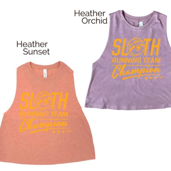 Sloth Running Team Crop Tank