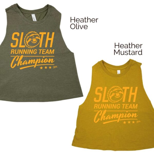 Sloth Running Team Crop Tank