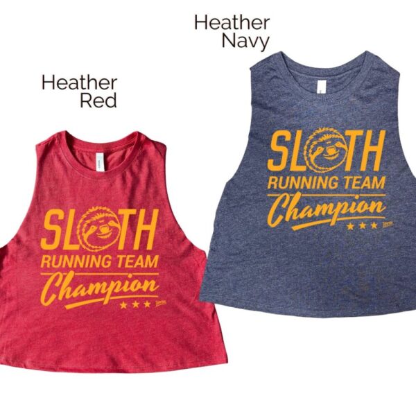 Sloth Running Team Crop Tank