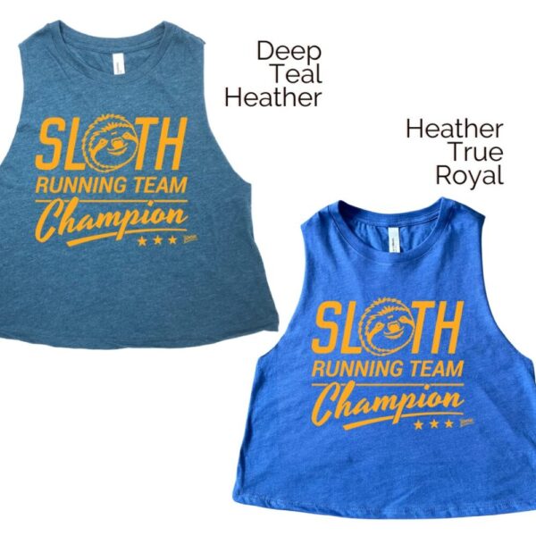 Sloth Running Team Crop Tank