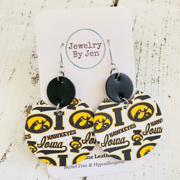 Iowa Hawkeyes Collage “Luna” Earrings