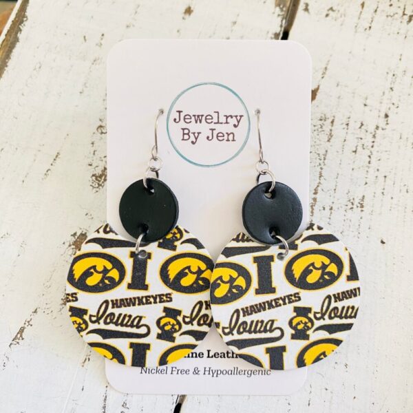 Iowa Hawkeyes Collage “Luna” Earrings