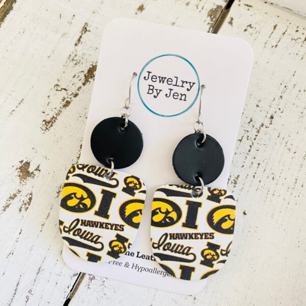 Iowa Hawkeyes Collage Boho Dangle Earrings