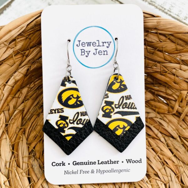 Iowa Hawkeyes Collage Double Stacked Earrings