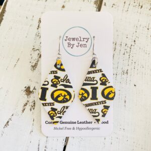 Iowa Hawkeyes Collage “Lora” Earrings