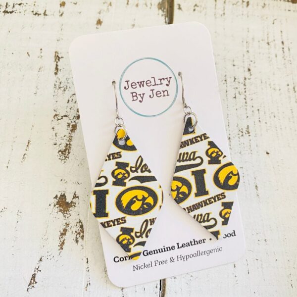 Iowa Hawkeyes Collage “Lora” Earrings