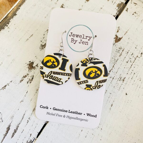 Iowa Hawkeyes Collage Small Circle Earrings