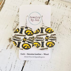 Iowa Hawkeyes Collage Circle Earrings