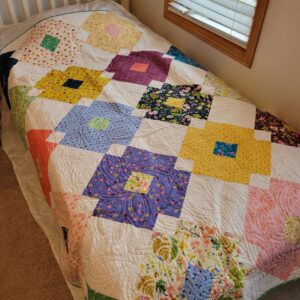 Anew Flower Tile Quilt – Twin Size