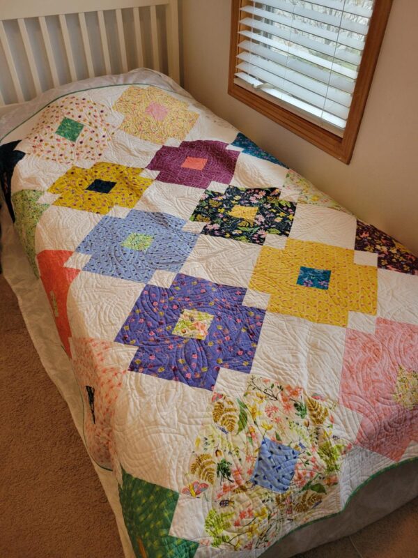 Anew Flower Tile Quilt – Twin Size