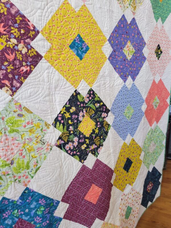 Anew Flower Tile Quilt – Twin Size