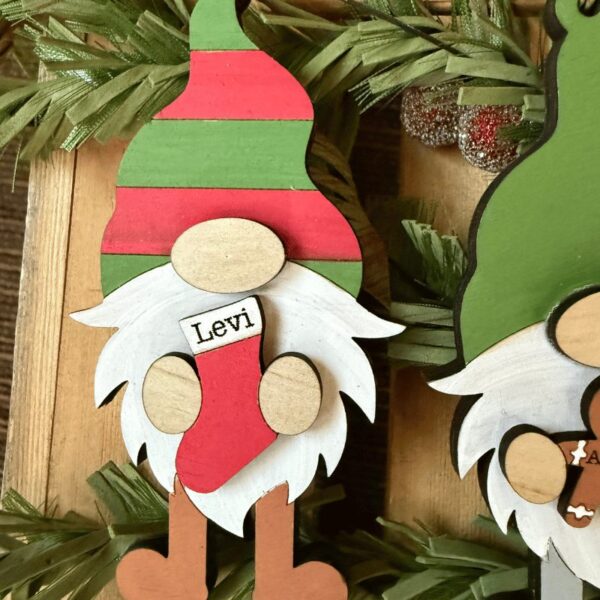 Personalized Gnome Christmas Ornaments