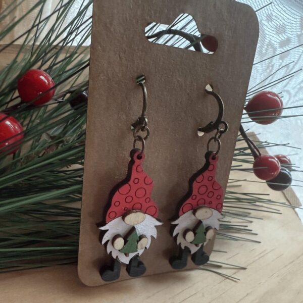 Gnome Christmas Tree Earrings