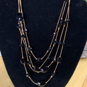 Black and Gold Layered Necklace